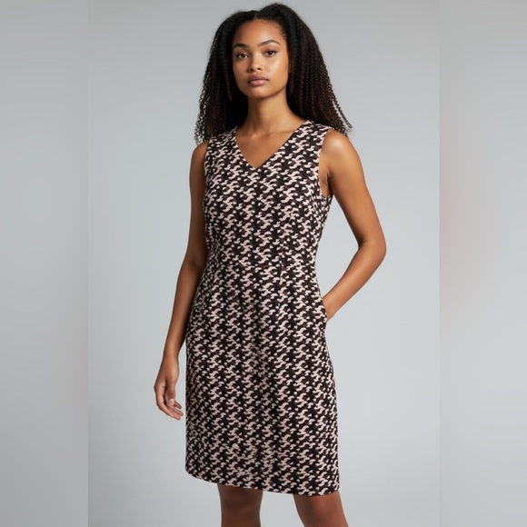 J Crew Dress, Midi Dress, Geo, Sz 10T, 10 Tall, Cotton, Portfolio Dress, NWT - Picture 5 of 13